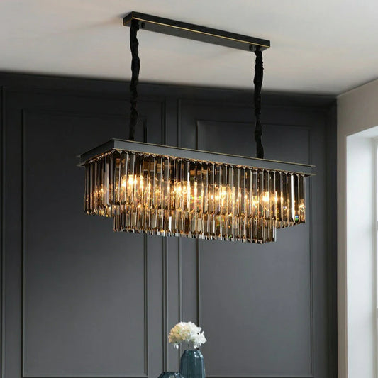 GLOW BLACK NOIR CRYSTAL CHANDELIER