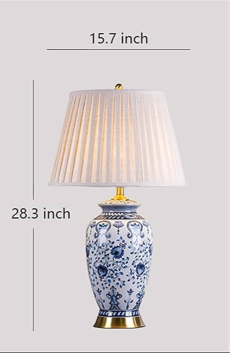 GLOW KANAGAWA WAVE TABLE LAMP with measurements on a light gray background