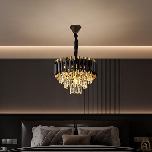 GLOW OBSIDIAN CRYSTAL CHANDELIER