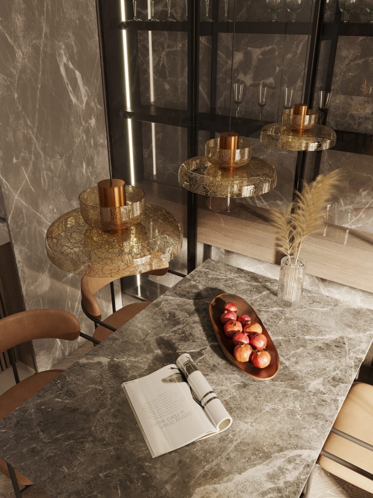 GLOW CRACKLED REALITY LED PENDANT LIGHT