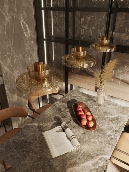 GLOW CRACKLED REALITY LED PENDANT LIGHT