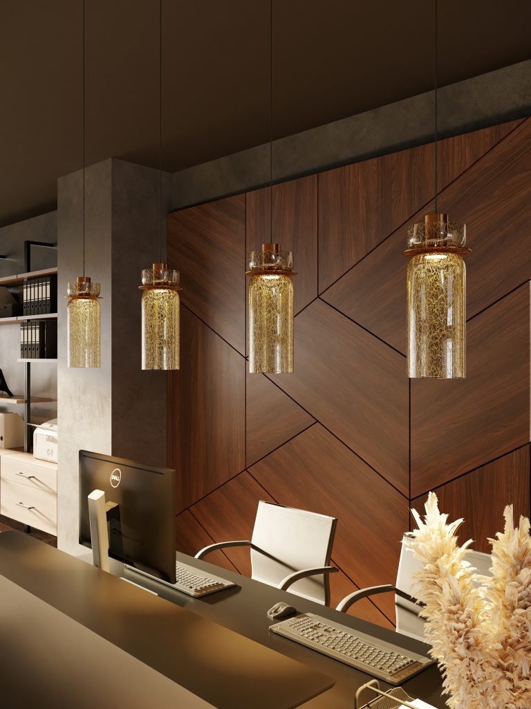 GLOW CRACKLED REALITY LED PENDANT LIGHT