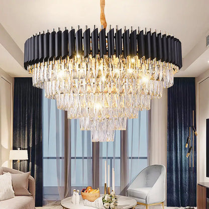 GLOW OBSIDIAN CRYSTAL CHANDELIER