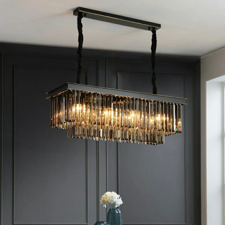 GLOW BLACK NOIR CRYSTAL CHANDELIER