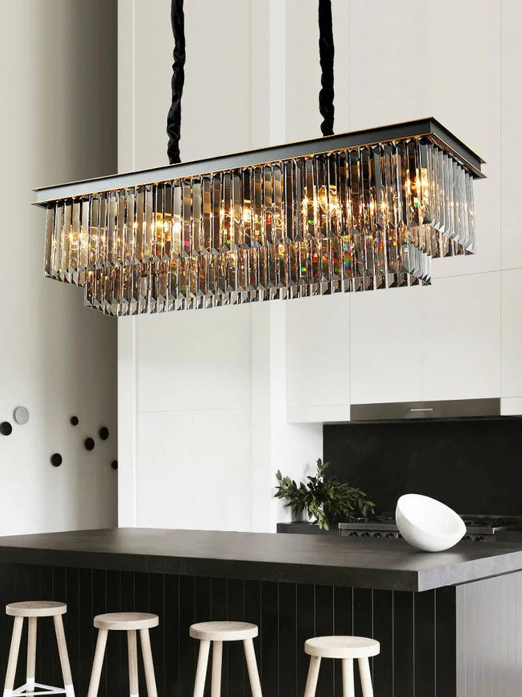 GLOW BLACK NOIR CRYSTAL CHANDELIER