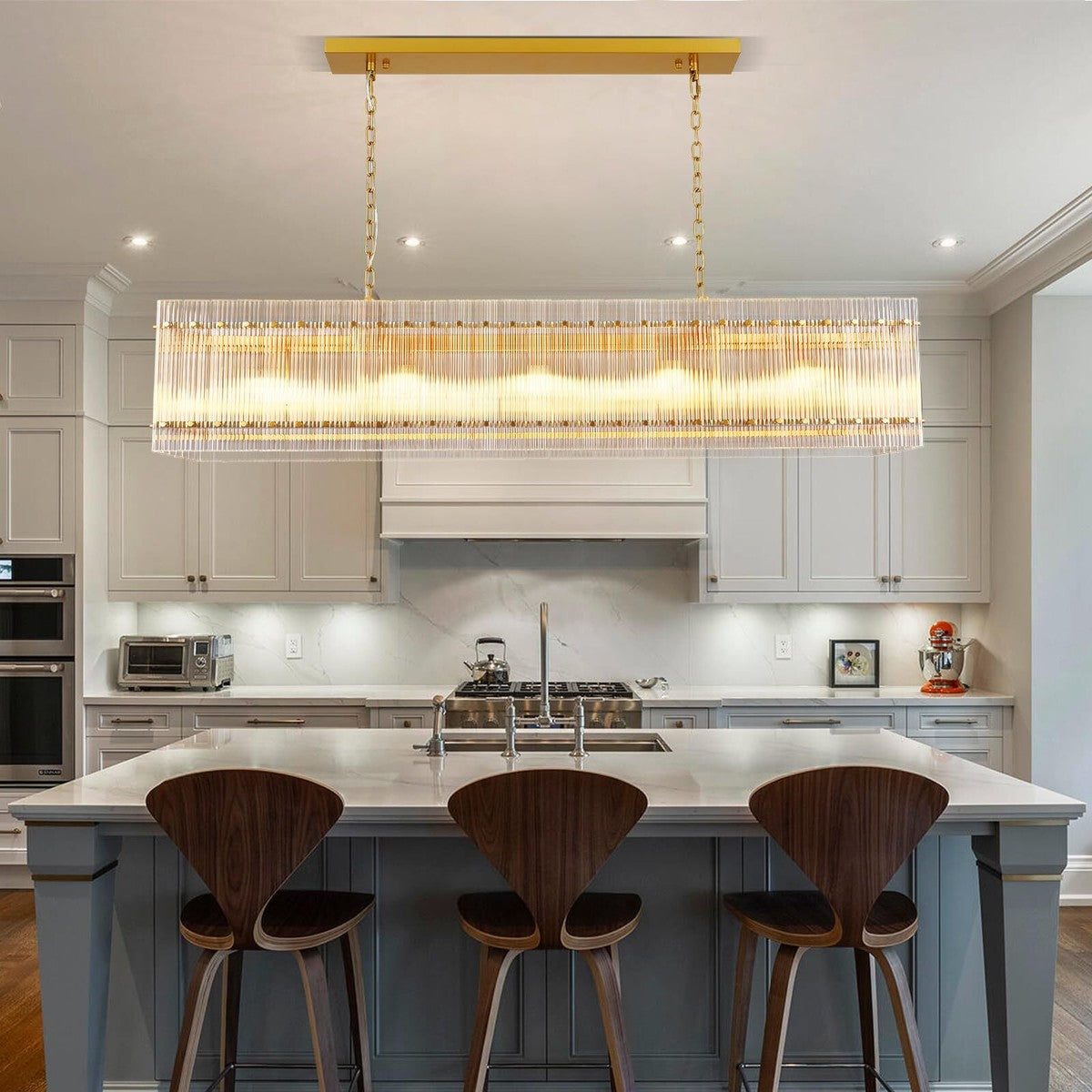 GLOW LIGHT-BAR CRYSTAL CHANDELIER