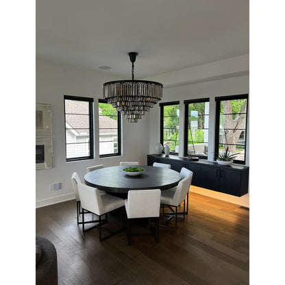 GLOW TIERS OF NIGHT CRYSTAL CHANDELIER