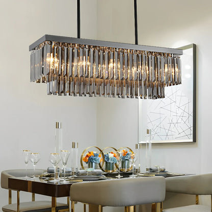 GLOW BLACK NOIR CRYSTAL CHANDELIER