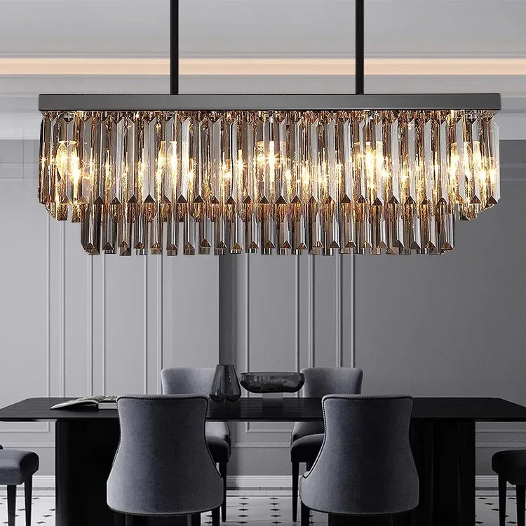 GLOW BLACK NOIR CRYSTAL CHANDELIER