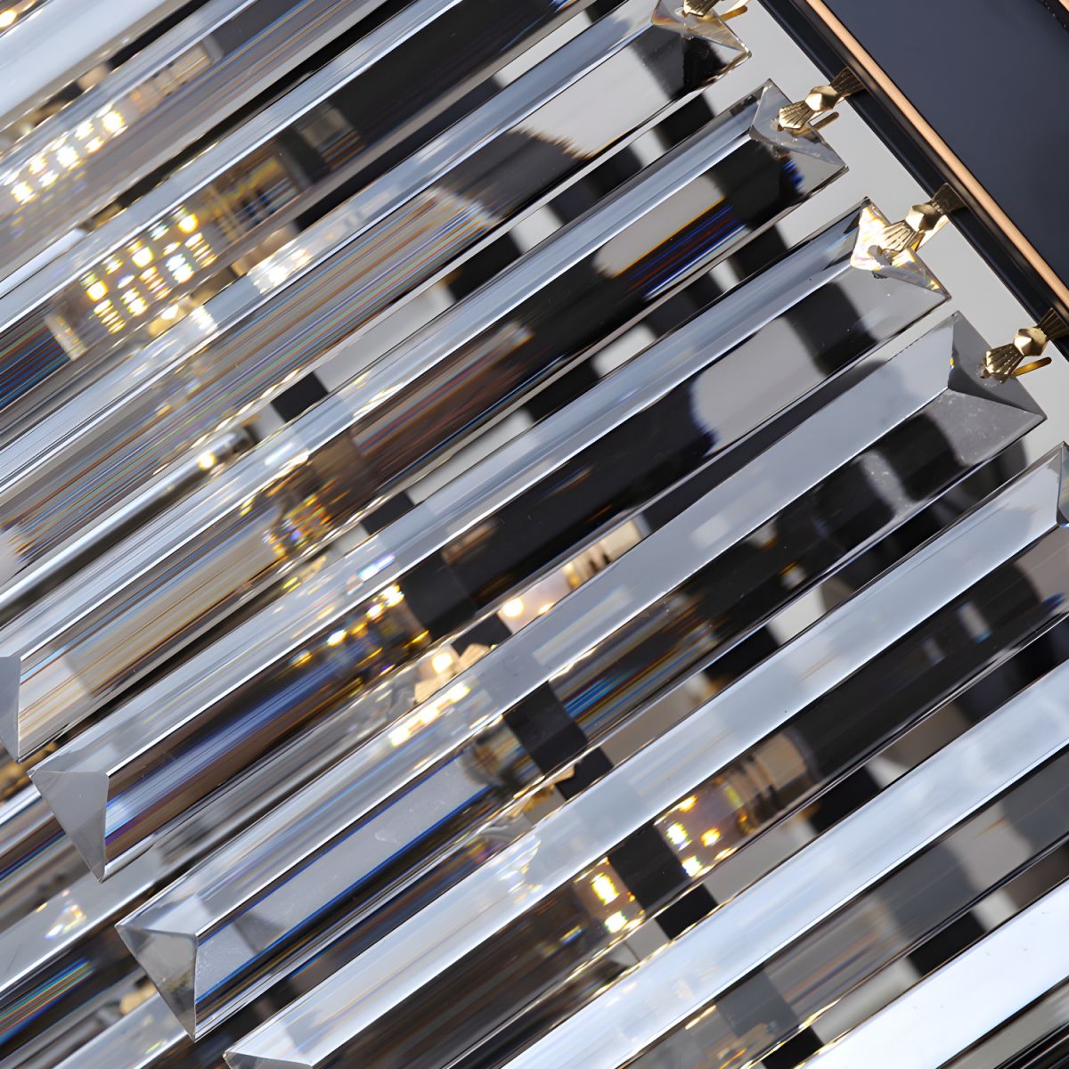 GLOW BLACK NOIR ROUND CRYSTAL CHANDELIER