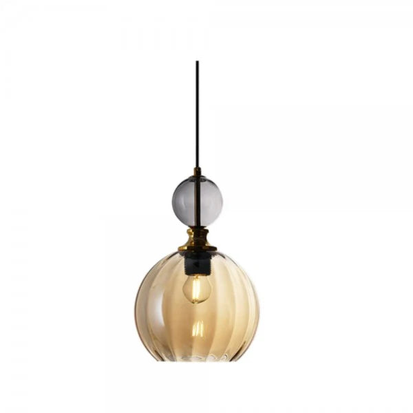 GLOW EXTENDED RIBBED GLASS PENDANT LIGHT