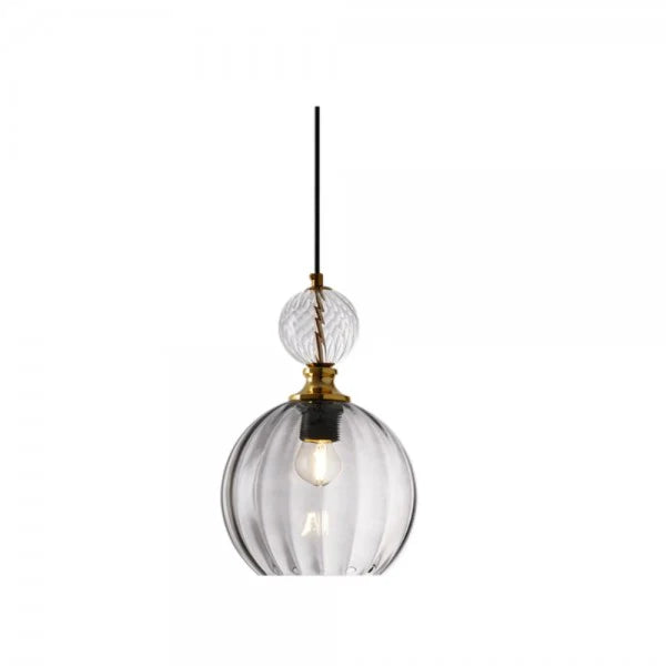 GLOW EXTENDED RIBBED GLASS PENDANT LIGHT