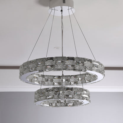 GLOW LIGHT-WELL CRYSTAL CHANDELIER (600MM-400MM)