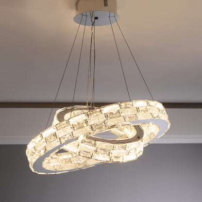 GLOW LIGHT-WELL CRYSTAL CHANDELIER (600MM-400MM)