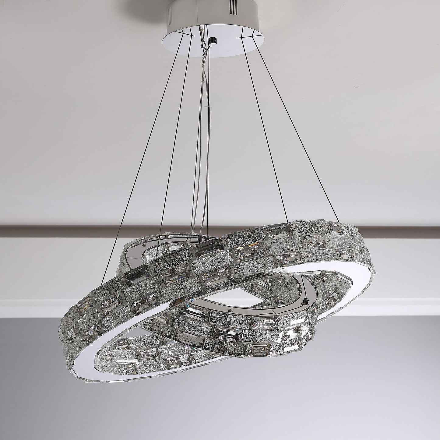 GLOW LIGHT-WELL CRYSTAL CHANDELIER (600MM-400MM)