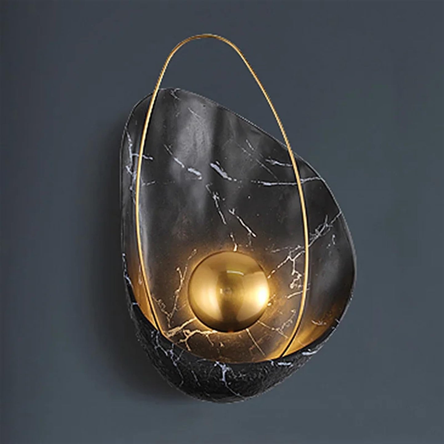 GLOW MARBLE OYSTER WALL SCONCE LIGHT
