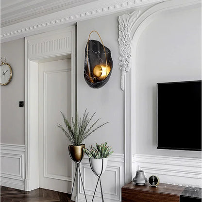 GLOW MARBLE OYSTER WALL SCONCE LIGHT