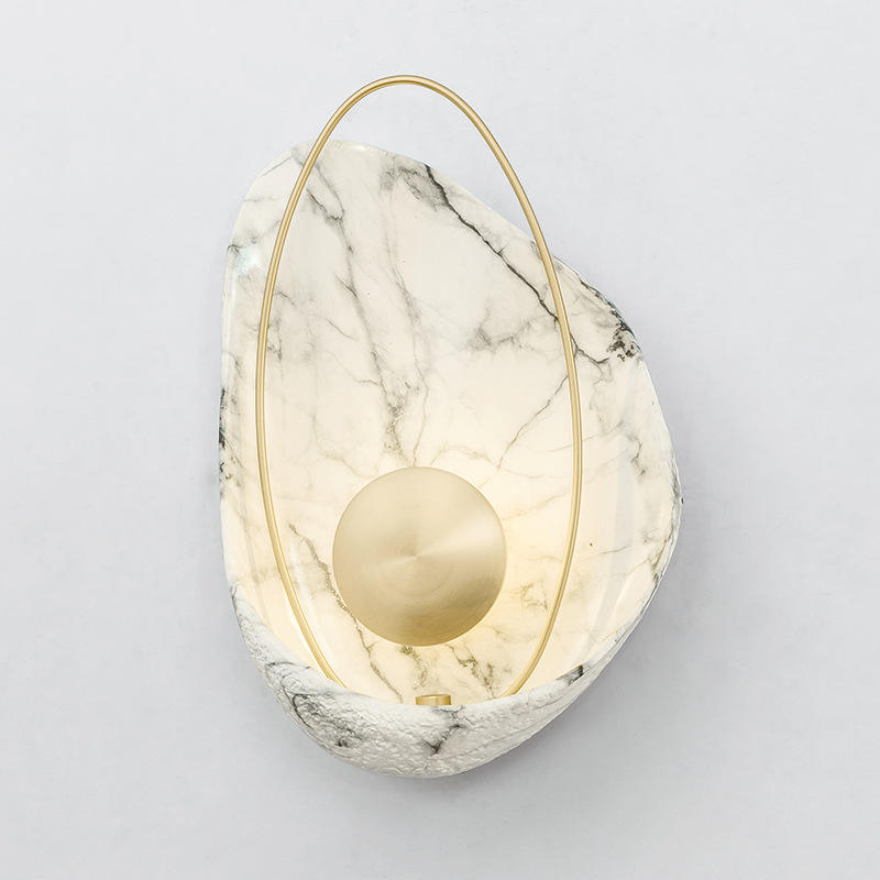 GLOW MARBLE OYSTER WALL SCONCE LIGHT