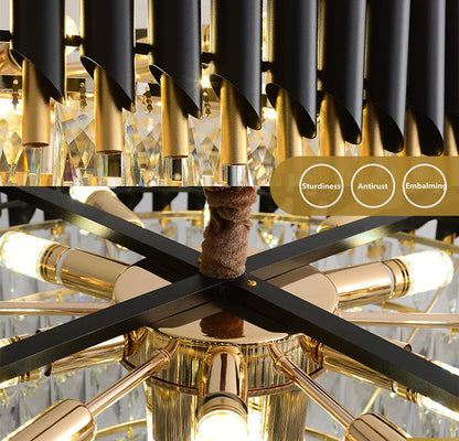 GLOW OBSIDIAN CRYSTAL CHANDELIER