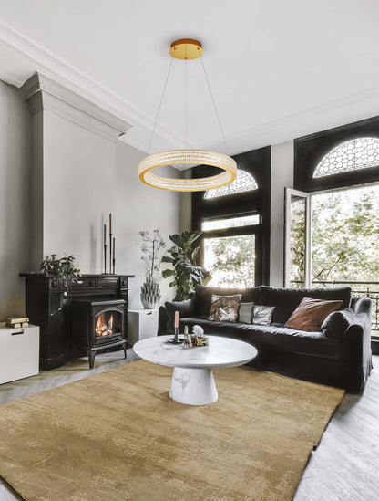 GLOW PROMISE-RING LED CRYSTAL CHANDELIER