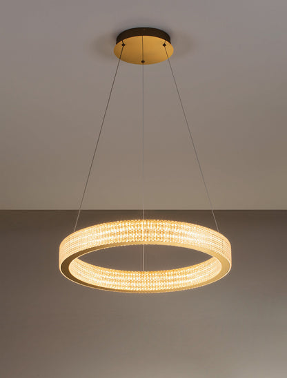 GLOW PROMISE-RING LED CRYSTAL CHANDELIER