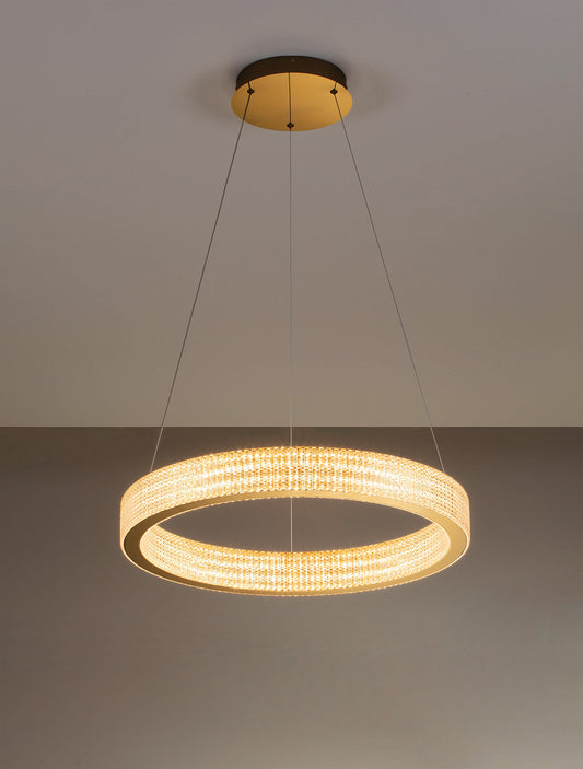 GLOW PROMISE-RING LED CRYSTAL CHANDELIER