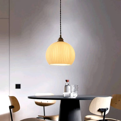 GLOW RIBBED GLASS PENDANT LIGHT