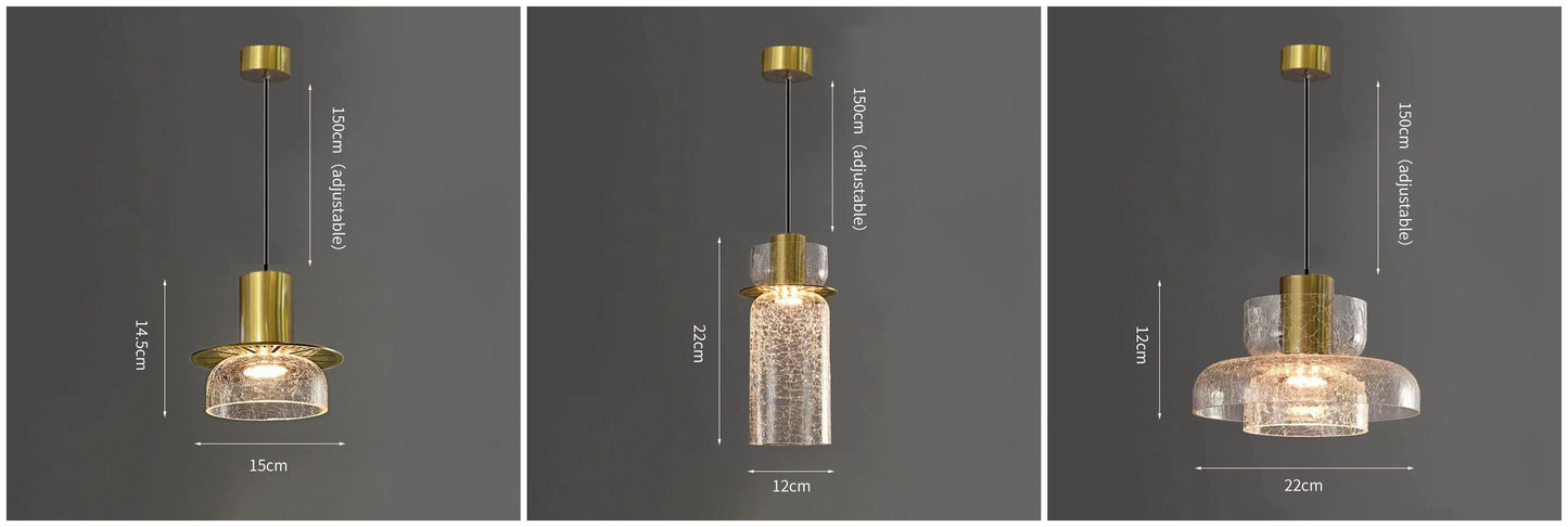 GLOW CRACKLED REALITY LED PENDANT LIGHT